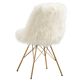 Cypress Ivory Faux Flokati Upholstered Chair image number 4