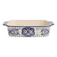 Tunis White and Blue Ceramic Baking Dish image number 0