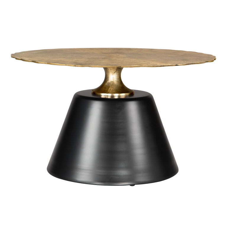 Fenner Round Gold and Black Iron Coffee Table image number 2