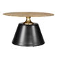 Fenner Round Gold and Black Iron Coffee Table image number 1