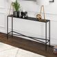 Mille Narrow Black Metal Top Console Table image number 1
