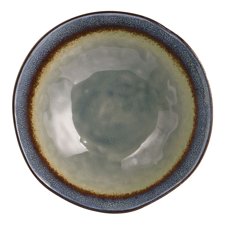 Sota Gray Reactive Glaze Serving Bowl image number 3