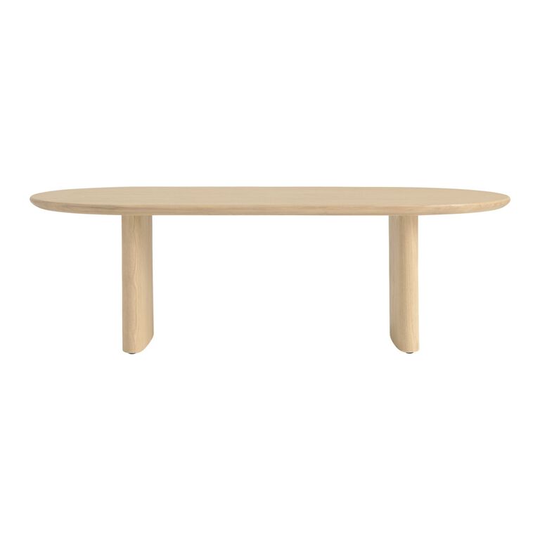 Zeke Oval Brushed Wood Coffee Table image number 2