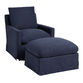 Brynn Feather Filled Swivel Chair Ottoman image number 4