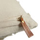 Extra Wide Sage Checked Fringe Indoor Outdoor Lumbar Pillow image number 3
