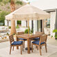 Corsica Square Light Brown Eucalyptus Outdoor Dining Table image number 1