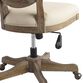 Paige Natural Linen Round Back Office Chair image number 5