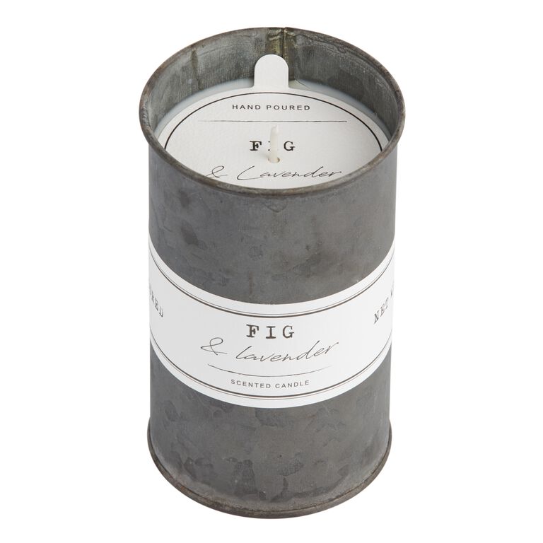 Fig & Lavender Antique Oil Tin Scented Candle image number 1