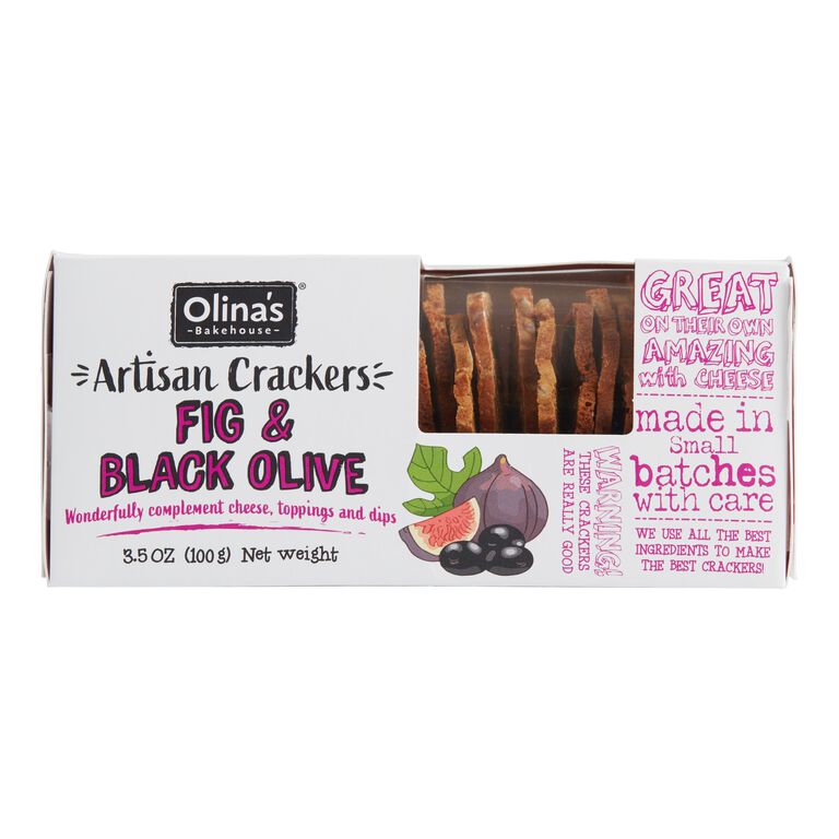 Olina's Fig & Black Olive Artisan Crackers image number 1