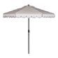 Striped Scalloped 9 Ft Tilting Patio Umbrella image number 0