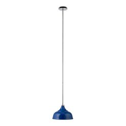 Lucy Blue Metal Dome Shade Pendant Lamp