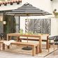 Corsica Light Brown Slatted Eucalyptus Outdoor Dining Table image number 1