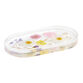 Oval Clear Resin And Dried Flower Trinket Dish image number 0