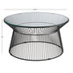 Marina Round Metal Glass Top Outdoor Coffee Table image number 3