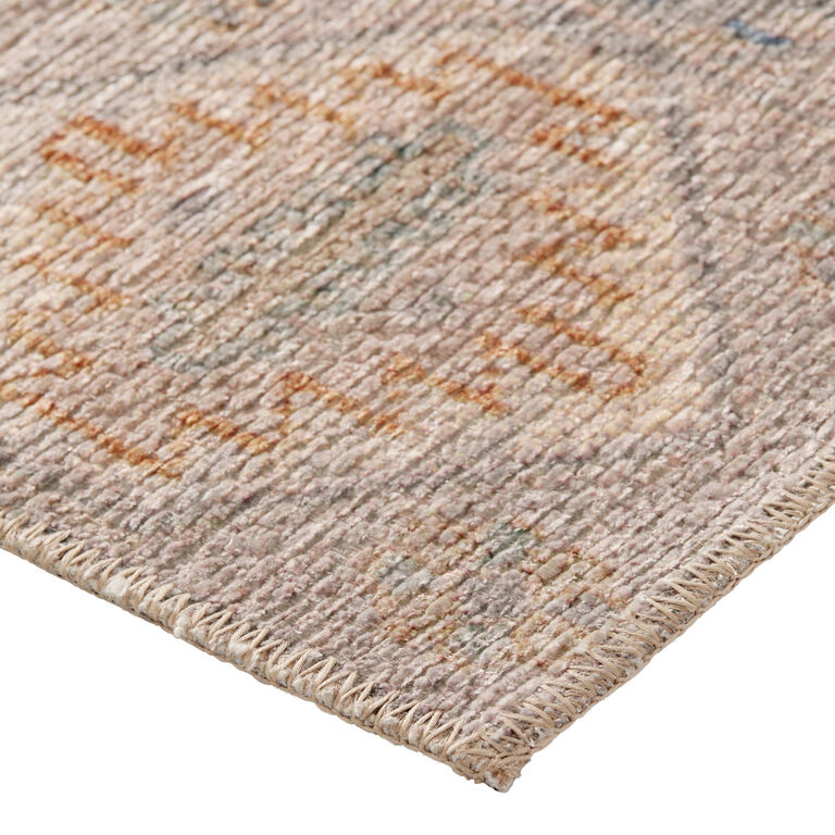 Luna Beige and Charcoal Traditional Style Indoor Outdoor Rug image number 3