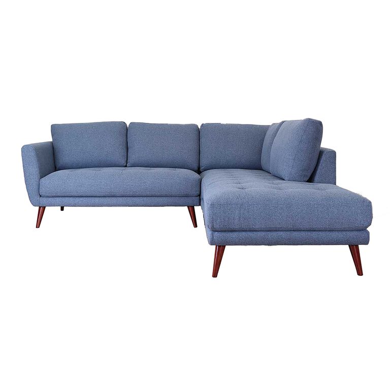 Campbell Indigo Blue Right Facing 2 Piece Sectional Sofa image number 2