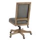 Paige Charcoal Gray Linen Square Back Office Chair image number 3