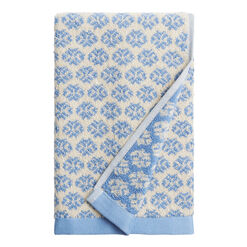 Aria Chambray Blue and Ivory Terry Towel Collection
