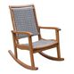 Galena Gray All Weather Wicker and Wood Rocking Chair image number 0