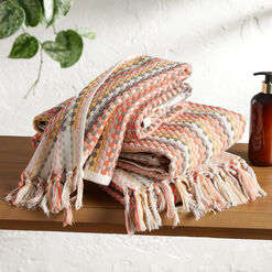 Finlay Multicolor Woven Sculpted Dot Bath Towel