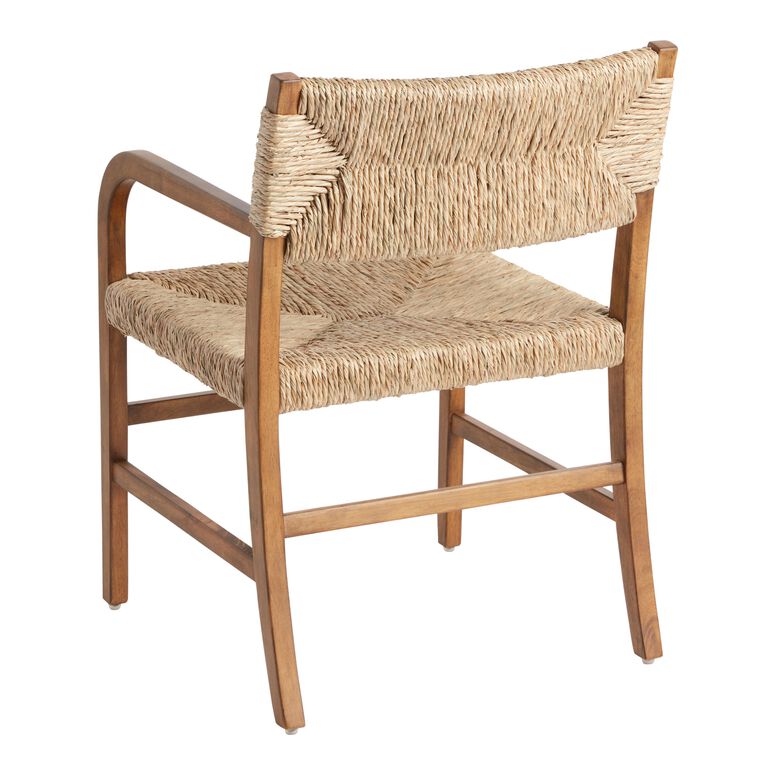 Candace Vintage Acorn and Seagrass Dining Armchair image number 4