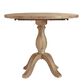 Jozy Round Weathered Gray Wood Drop Leaf Dining Table image number 2