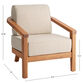 Atrani Natural Acacia Wood Curved Back Outdoor Chair image number 5