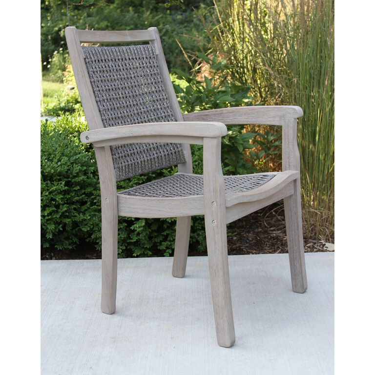 Helena Gray All Weather Outdoor Stacking Dining Armchair image number 4