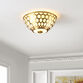 Brianna Gold And White Honeycomb Flush Mount Ceiling Light image number 1