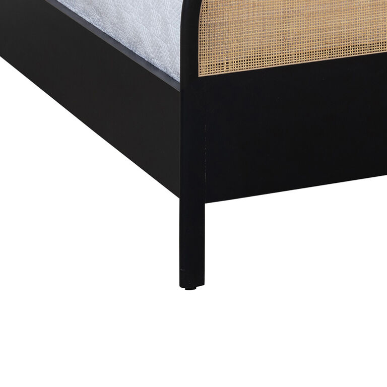 Leith Wood and Rattan Cane Platform Bed image number 4