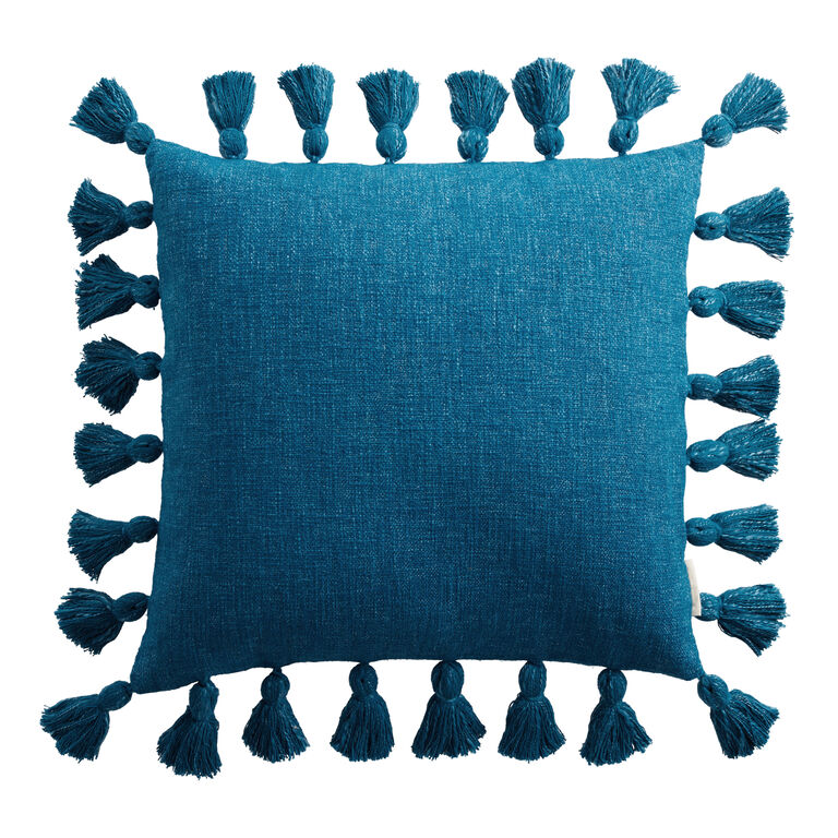 Four Sided Tassel Throw Pillow image number 1