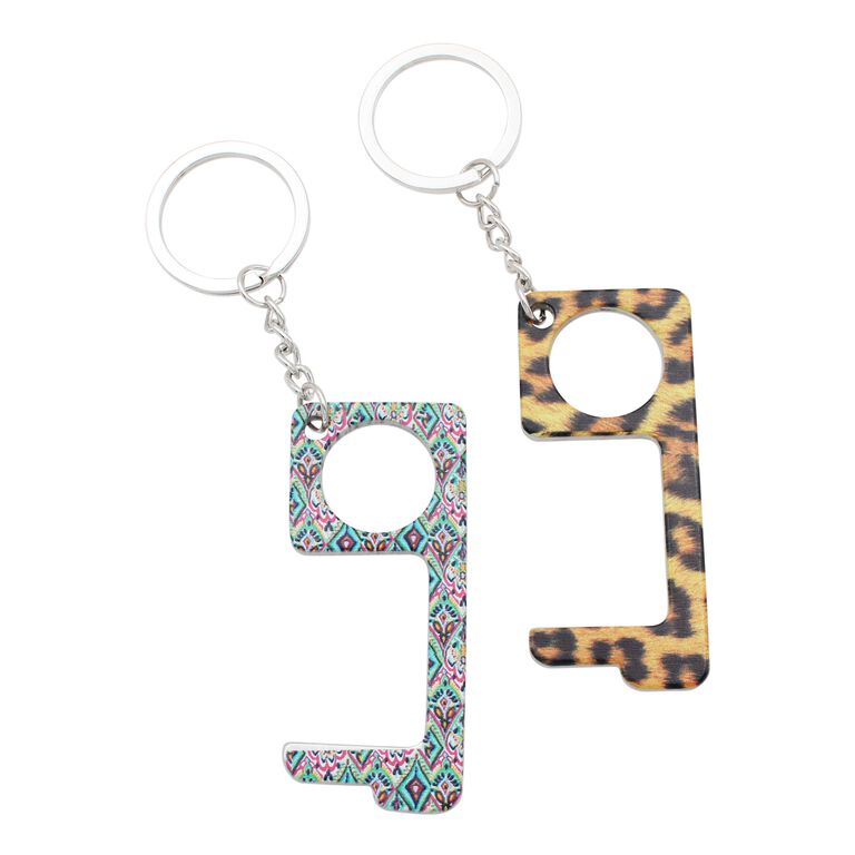 Printed Metal Touch Tool Keychains Set of 2 image number 1