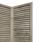 Distressed Gray Bamboo and Wood Shutter 3 Panel Folding Screen image number 3