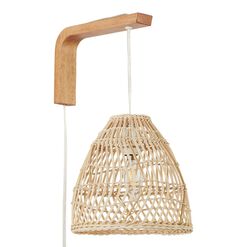 Bamboo Open Weave Bell Wall Sconce