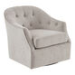 Caulker Tufted Curved Back Upholstered Swivel Chair image number 0