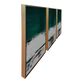 Malachite Green Abstract Framed Canvas Wall Art 3 Piece image number 2