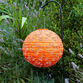 Round Geo Palm Fabric Solar LED Lantern image number 1