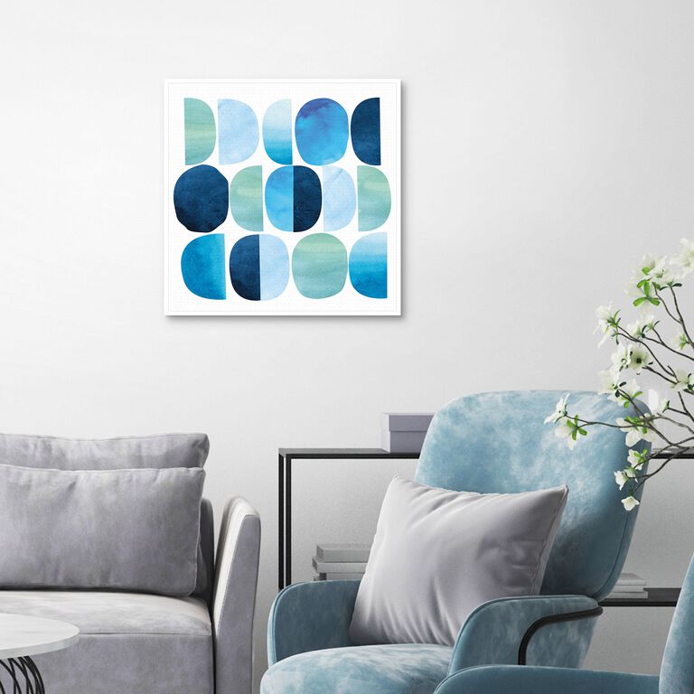 Codes Blue by Nikki Chu Framed Canvas Wall Art image number 3
