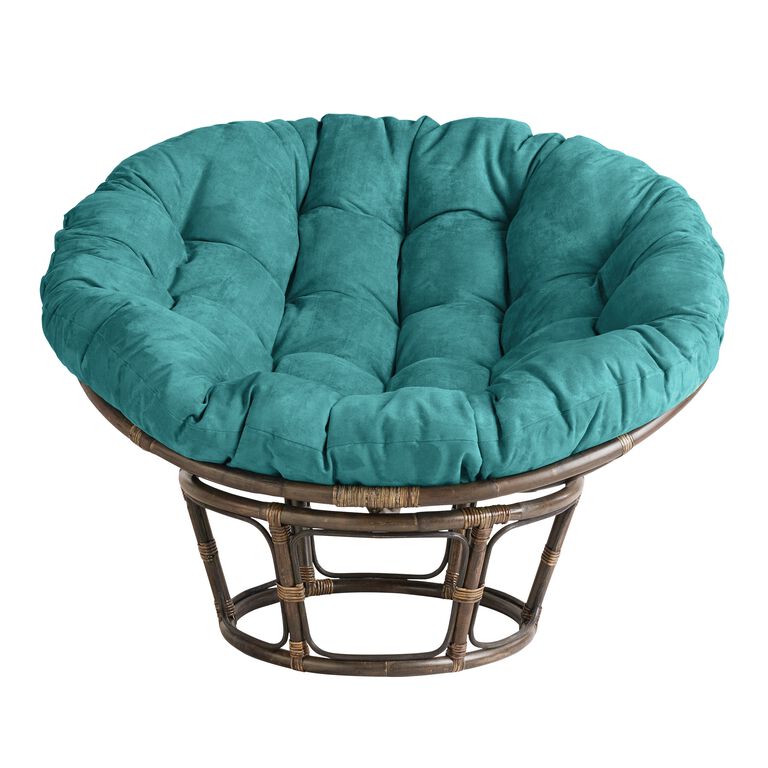 Teal Microsuede Papasan Chair Cushion image number 1