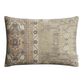 Oversized Blue And Ivory Ribbed Carpet Print Lumbar Pillow image number 0