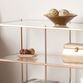 Aurora Gold Metal and Glass Console Table with Shelves image number 1