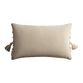 Ivory Tufted Lines Lumbar Pillow image number 2