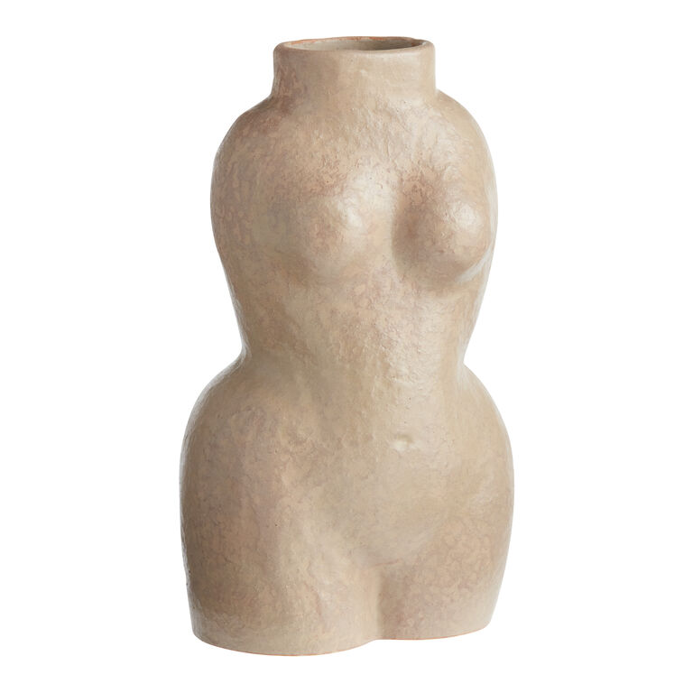 Natural Textured Ceramic Rustic Femme Vase image number 1