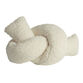 Ivory Boucle Cylindrical Knot Pillow image number 0