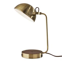 Belmont Metal Desk Lamp with USB and Charging Pad