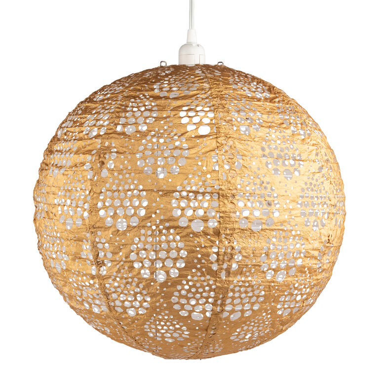 Round Dewdrop Fabric Lantern Pendant Lamp image number 1