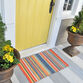 Multicolor Stripe Reversible Indoor Outdoor Rug image number 4