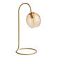 Esther Blush Glass and Gold Metal Arc Desk Lamp image number 3