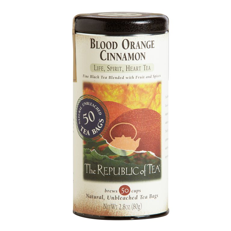 The Republic Of Tea Blood Orange Cinnamon Black Tea 50 Count image number 1