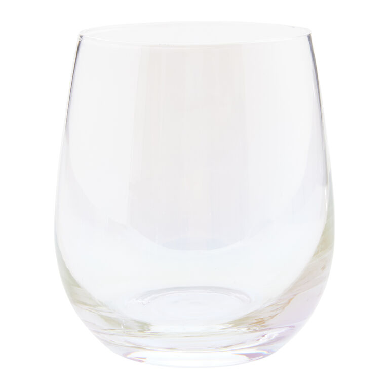Modern Iridescent Stemless Wine Glass image number 1